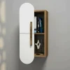 Mensola Ela, 35x22h60 cm, Noce e Bianco<Dmora Best Sale