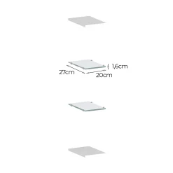 Mensola Ema, cm 20x27h2,<Dmora Discount