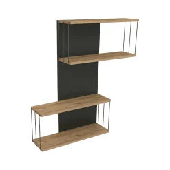 Mensola Gerolama, 65x19h96 cm, Antracite e Rovere<Dmora Online