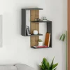 Mensola Irmina, 64x22h85 cm, Antracite e Rovere<Dmora Best Sale