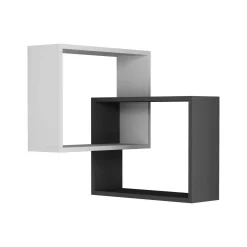 Mensola Leslie, 68x60h68 cm, Bianco e Antracite<Dmora Best