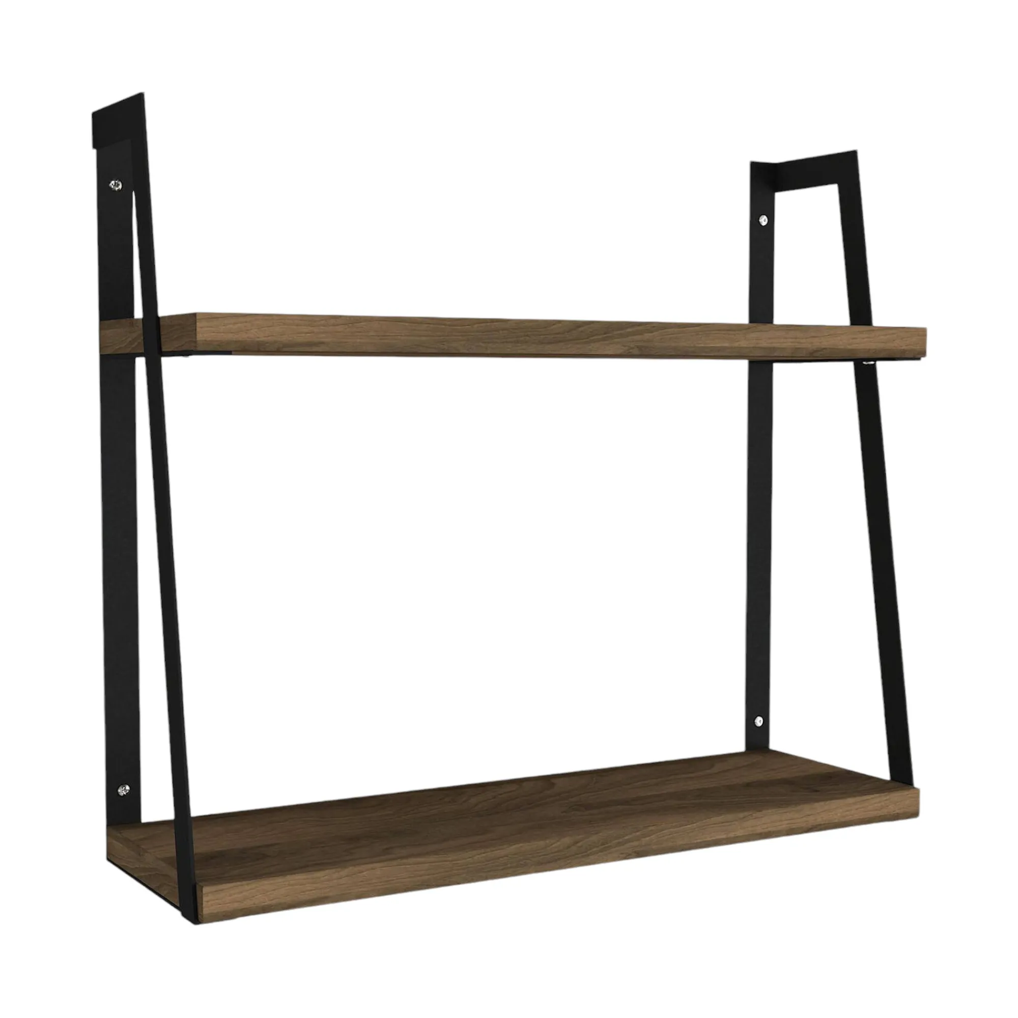 Mensola Skjaldmaer, 45x15 h40 cm, Noce e Nero<Dmora Fashion