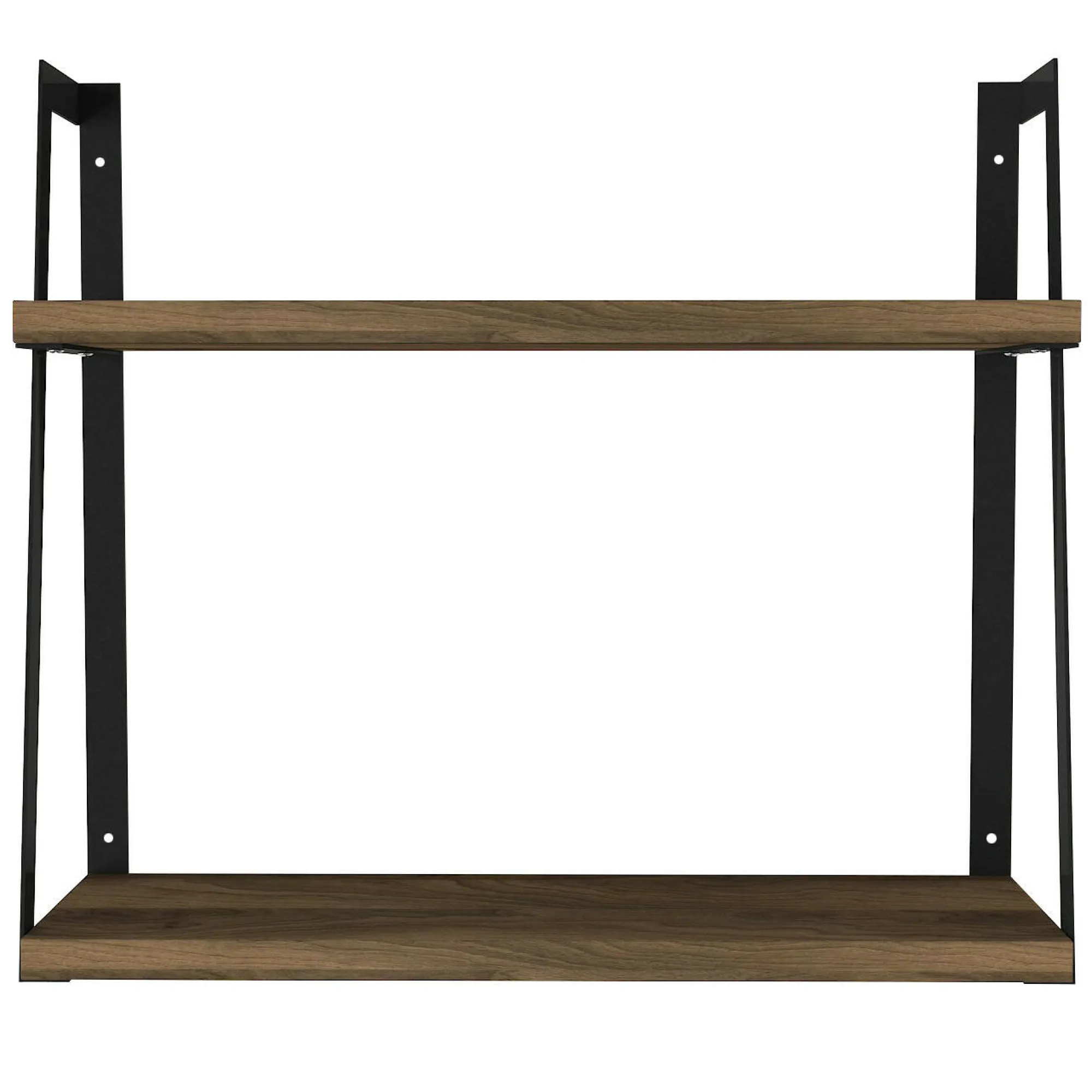 Mensola Skjaldmaer, 45x15 h40 cm, Noce e Nero<Dmora Fashion