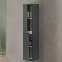 Mobile colonna Arissa, 31x26h135 cm, Antracite e Rovere<Dmora Cheap