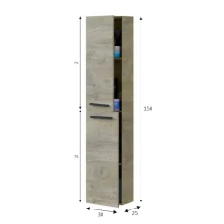Mobile colonna Dabado, 30x25h150 cm,<Dmora Outlet