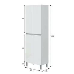 Mobile colonna Fabian, 60x35 h182 cm,<Dmora Shop
