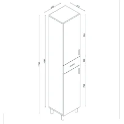 Mobile colonna Giuda, 35x31 h179 cm,<Dmora Fashion