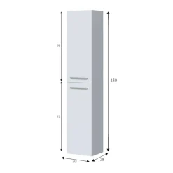 Mobile colonna Notte, 30x25h150 cm,<Dmora Shop