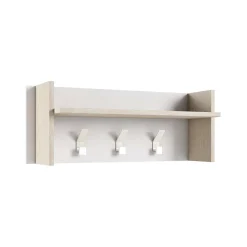 Mobile da ingresso Angry, 90x29h34 cm, Bianco e Rovere<Dmora Clearance