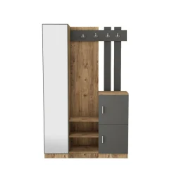 Mobile da ingresso Arco, 114x38h180 cm, Quercia e Antracite<Dmora New