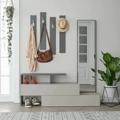 Mobile da ingresso Ascari, 137x35h55 cm, Tortora e Antracite<Dmora Store