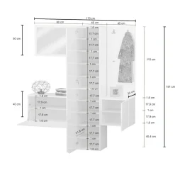 Mobile da ingresso Barengo, 170x35h190 cm,<Dmora Flash Sale