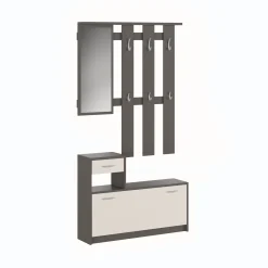 Mobile da ingresso Daa, 100x26h190 cm, Beige e Grigio<Dmora Fashion