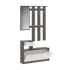 Mobile da ingresso Daa, 100x26h190 cm, Beige e Grigio<Dmora Fashion