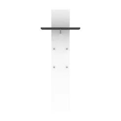 Mobile da ingresso Daaneslan, cm 50x27h140, Bianco lucido e Ardesia<Dmora Best