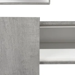 Mobile da ingresso Daba, 100x31h75 cm, Cemento e Bianco<Dmora Store