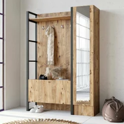 Mobile da ingresso Damasco, 126x34 h180 cm,<Dmora Discount