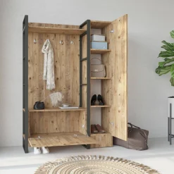 Mobile da ingresso Damasco, 126x34 h180 cm,<Dmora Discount