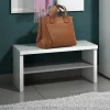 Mobile da ingresso Dbara, 80x40h40 cm, Bianco lucido e Antracite<Dmora Cheap
