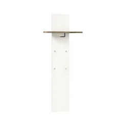 Mobile da ingresso Dlentin, cm 50x27h140, Bianco lucido e Acero<Dmora Flash Sale
