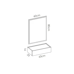 Mobile da ingresso Dmujesa, 33x63h16 cm, Bianco e Rovere<Dmora Best