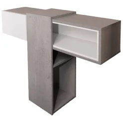 Mobile da ingresso Dpinz, 100x27h75 cm, Cemento e Bianco<Dmora Clearance