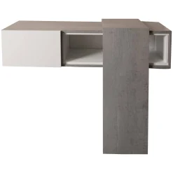 Mobile da ingresso Dpinz, 100x27h75 cm, Cemento e Bianco<Dmora Clearance