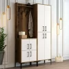 Mobile da ingresso Eufemia, 120x35h200 cm, Noce e Bianco<Dmora Clearance