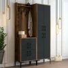 Mobile da ingresso Eufemia, 120x35h200 cm, Noce e Antracite<Dmora Best Sale