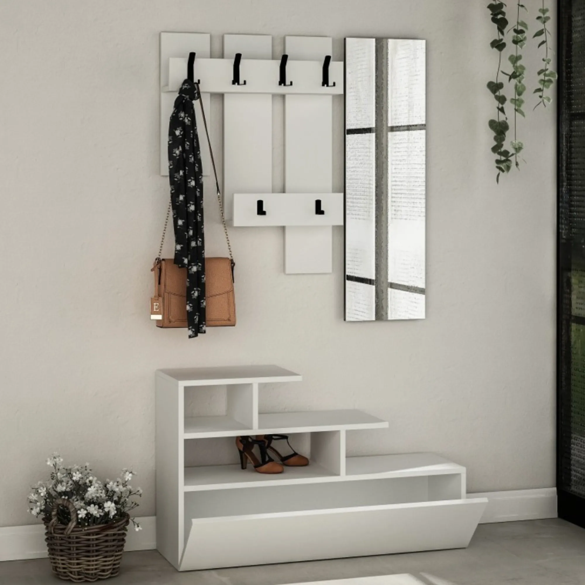 Mobile da ingresso Gert, 30x5 h99 cm,<Dmora Cheap