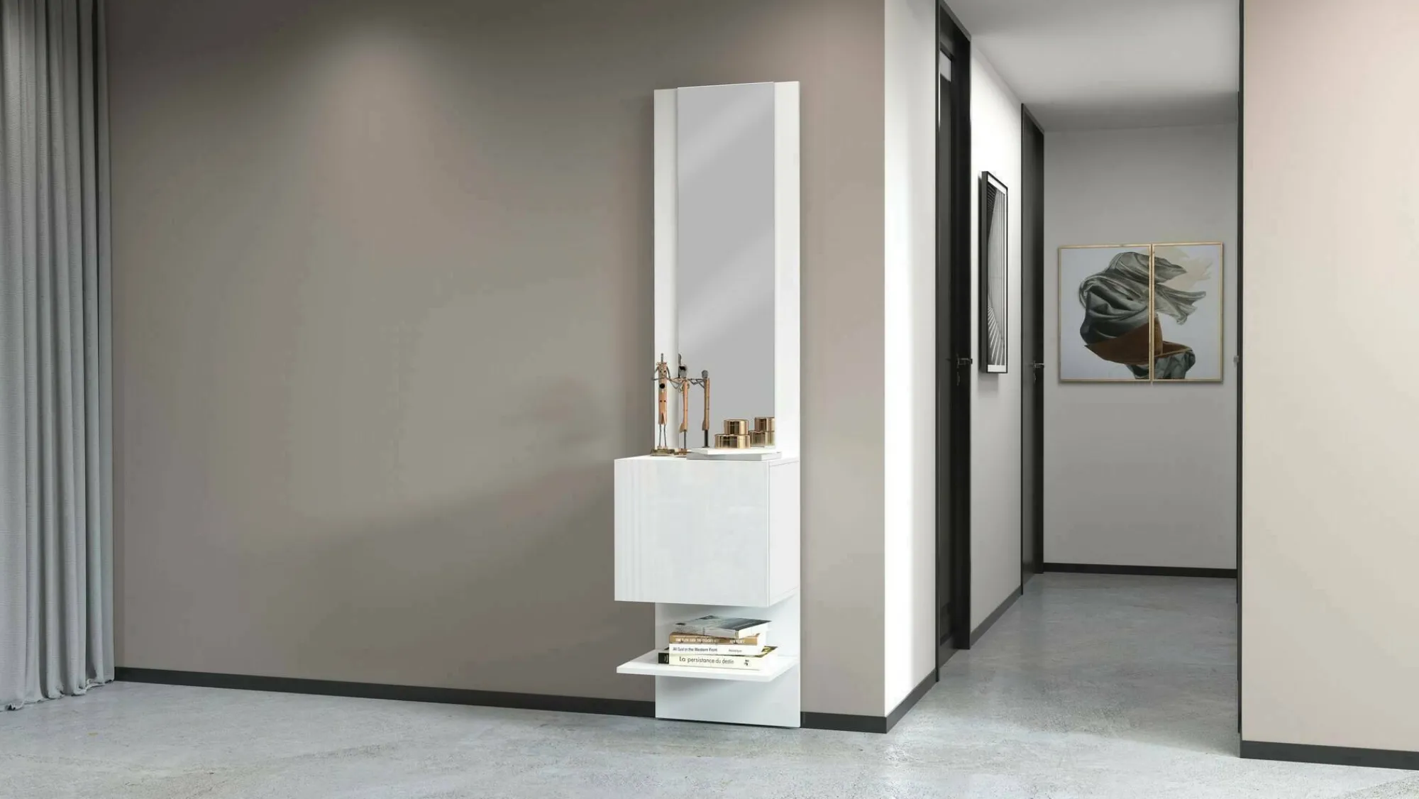 Mobile da ingresso Ivana, 45x35h190 cm,<Dmora Best Sale