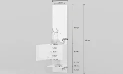 Mobile da ingresso Ivana, 45x35h190 cm,<Dmora Best Sale