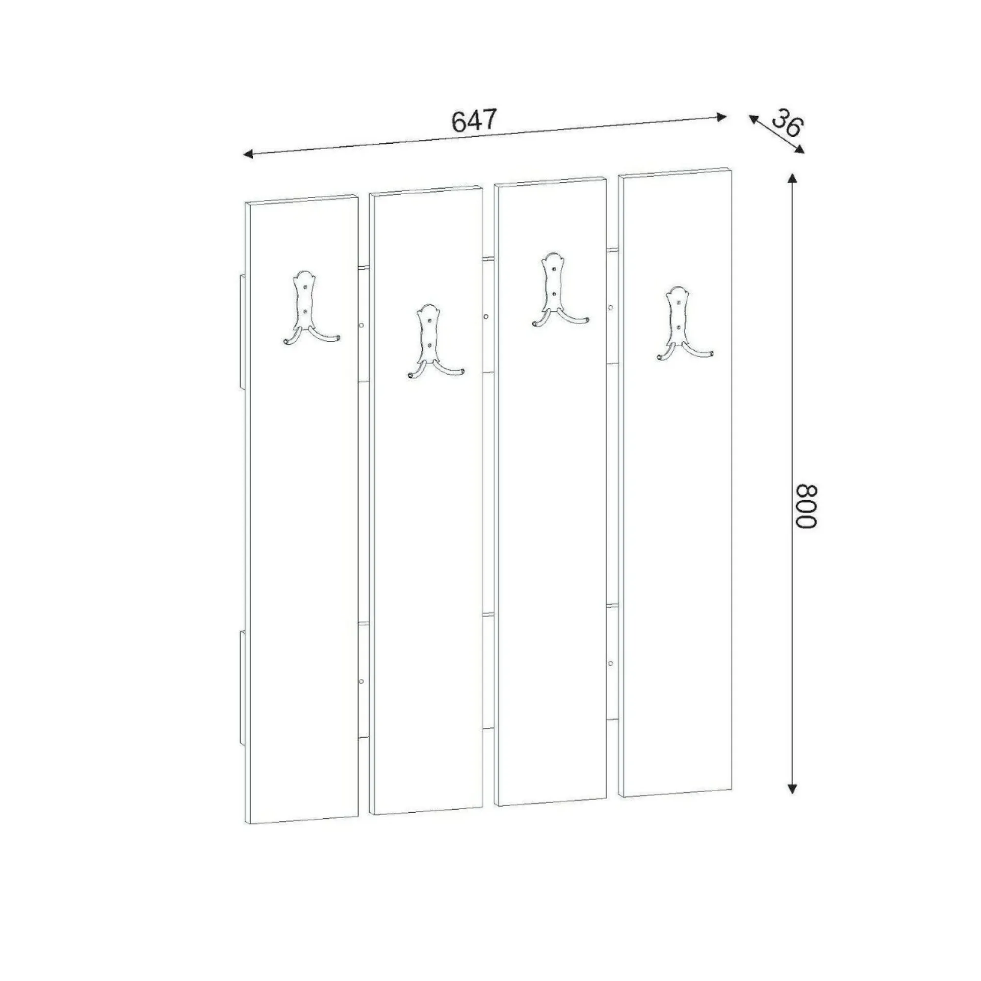 Mobile da ingresso Joachim, 65x4 h80 cm,<Dmora Hot
