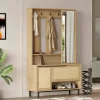 Mobile da ingresso Ljubljana, 102x36 h178 cm, Noce e Quercia<Dmora Cheap