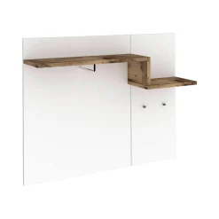Mobile da ingresso Mugello, cm 120x30h100, Bianco lucido e Acero<Dmora Flash Sale