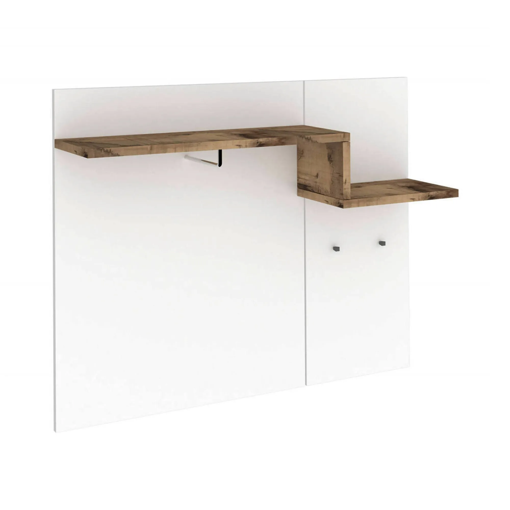 Mobile da ingresso Mugello, cm 120x30h100, Bianco lucido e Acero<Dmora Flash Sale
