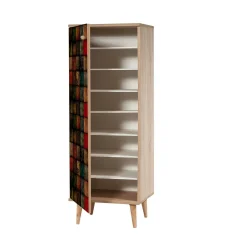 Mobile da ingresso Podgorica, 50x38h135 cm, Quercia e Antracite<Dmora New