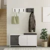 Mobile da ingresso Riga, 105x37 h52 cm, Grigio e Bianco<Dmora Hot