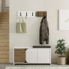Mobile da ingresso Riga, 105x37 h52 cm, Quercia e Bianco<Dmora Shop