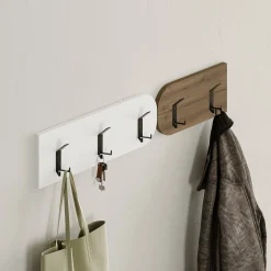 Mobile da ingresso Riga, 105x37 h52 cm, Quercia e Bianco<Dmora Shop