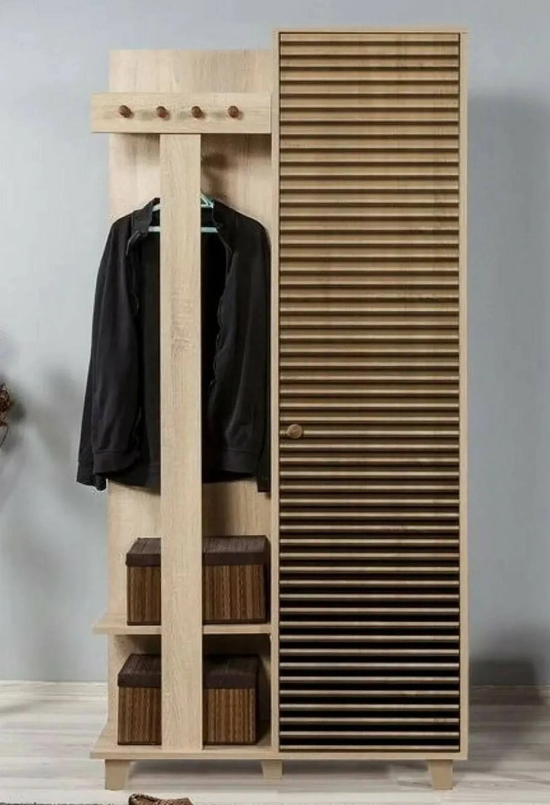 Mobile da ingresso Savina, 90x36h194 cm,<Dmora Fashion