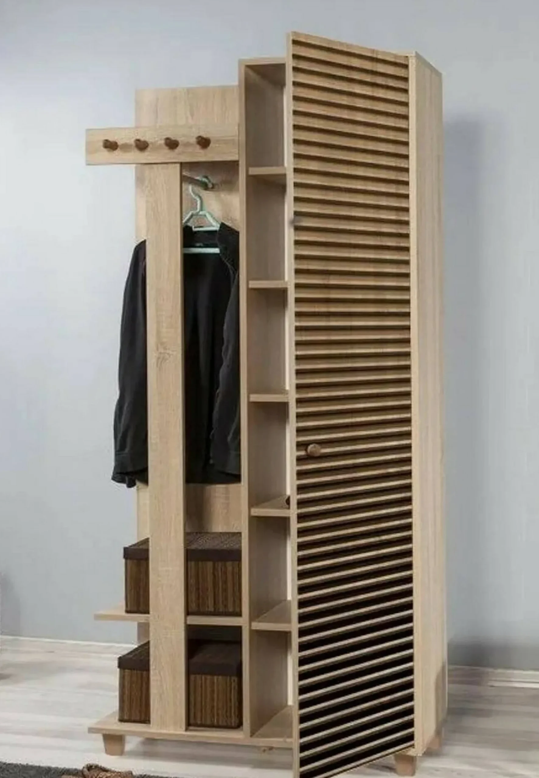 Mobile da ingresso Savina, 90x36h194 cm,<Dmora Fashion