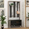 Mobile da ingresso Toraji, 90x36 h180 cm, Beige e Antracite<Dmora Best