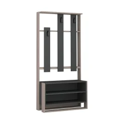 Mobile da ingresso Toraji, 90x36 h180 cm, Beige e Antracite<Dmora Best