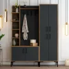 Mobile da ingresso Vivian, 150x35 h200 cm, Noce e Antracite<Dmora Cheap