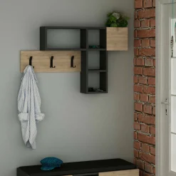 Mobile da ingresso Yagi, 100x15 h61 cm, Quercia e Antracite<Dmora Fashion