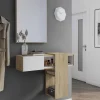 Mobile da ingresso Zugliano, 100x31h75 cm, Rovere e Bianco<Dmora Sale
