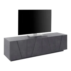 Mobile porta TV Acix, cm 162x44h46, Grigio<Dmora New