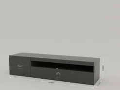 Mobile porta TV Acrilya, cm 150x40h37,<Dmora Best