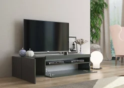 Mobile porta TV Acrilya, cm 150x40h37,<Dmora Best